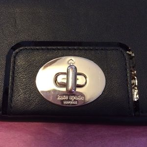 Kate spade black leather wallet/wristlet